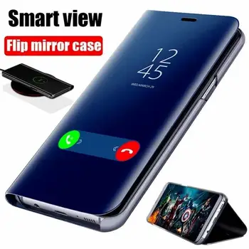 Book Smart Mirror Leather Flip Case Для Xiaomi PocoF5 Poco F5 F 5 Pro 5G Магнитный держатель Чехол На Poxo Pocco Poko Little F5 5G