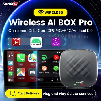 Carlinkit Tv box Android Auto Wireless CarPlay для Netflix YouTube Audi Benz VW Toyota Hyundai KIA Nissan Ford Skoda