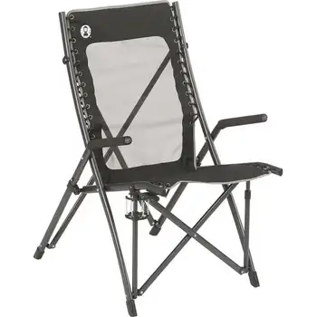 Comfortsmart™ Подвесное кресло для взрослого кемпинга, Черный уличный стул, пляжный стул, портативный складной стул