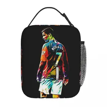 Cristiano Ronaldo CR7 Изолированные сумки для ланча Хранение Коробка для еды Герметичные термоохладители Ланч-боксы для школьного офиса