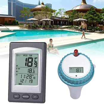Digtal Термометр для бассейна Беспроводной плавающий термометр для ванны на открытом воздухе с календарем Будильник -40 ~ 60 °C Дальний радиус действия