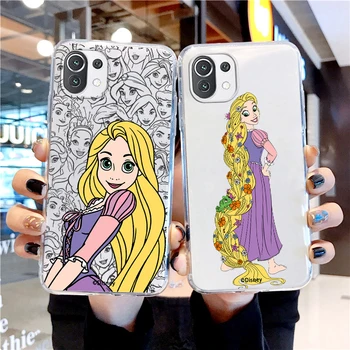 Disney Rapunzel Princess Cartoon для Xiaomi 13 Lite 12T 12S 12 11 Ultra 11T 10T 9 Pro 5G Прозрачный чехол для телефона