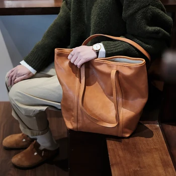 FEROUCH ретро текстура многосекционная ниша большая сумка женская сумка через плечо большая емкость пригородная сумка мягкая кожа A4