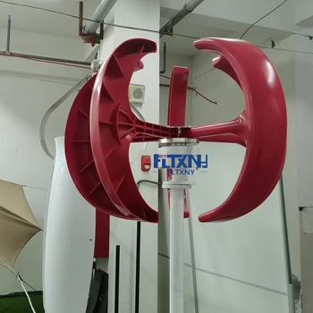 FLTXNY POWER Вертикальная ветряная турбина 2000 Вт 12 В 24 В 48 В Генератор с постоянными магнитами Трехфазный с контроллером