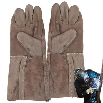  Forge Сварочные перчатки Electric Forge Термостойкие перчатки для кемпинга Водонепроницаемые кожаные перчатки сварщика для сварки