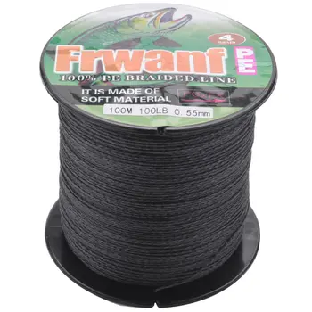 Frwanf 4 Strand 100M PE Плетеная леска 4 пряди Сверхпрочная мультифиламентная нить для рыбалки Карп 100 фунтов