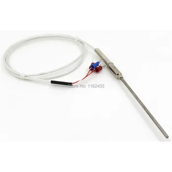FTARP08 PT100 тип 2 м посеребренный медный кабель из ПТФЭ 100 мм гибкий зонд Диаметр датчика температуры RTD 3 мм 4 мм 5 мм 6 мм