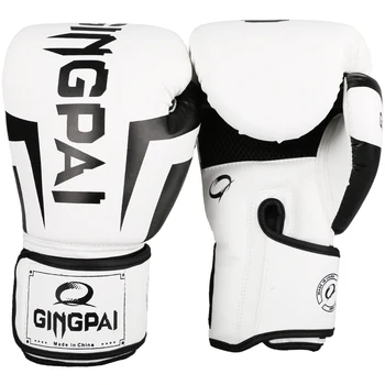 GINGPAI 6 8 10 12 унций Мультимодельные боксерские перчатки Детские взрослые мужские женские цветные матовые боевые перчатки Высококачественная искусственная кожа