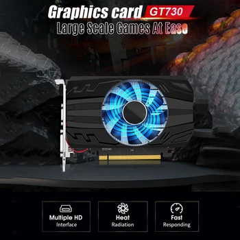 GT730 2 ГБ GDDR5 Видеокарта 128 бит 700 МГц 40 нм VGA+DVI+HDML-совместимая видеокарта