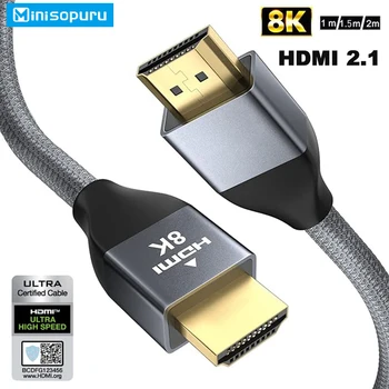 HDMI 2.1 Кабель 48 Гбит/с Сверхскоростной 8K@60HZ 4K@120Hz динамический HDR HDMI Кабель для ПК Проектор PS5 Xbox Кабель HDMI