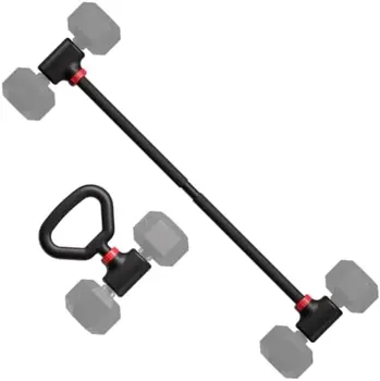 Hyperbell Gangbell Converter - Преобразование гантелей в набор штанг и гири для домашнего фитнеса - регулируемый и до 200 фунтов 