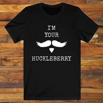 I'm Your Huckleberry Guns Надгробный логотип Мужская черная футболка S до 3XL с длинными рукавами
