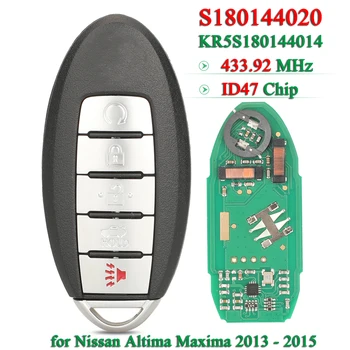 jingyuqin S180144020 Дистанционный смарт-ключ автомобиля 433,92 МГц id47 Чип для Nissan Altima Maxima 2013 2014 2015 KR5S180144014 Замена