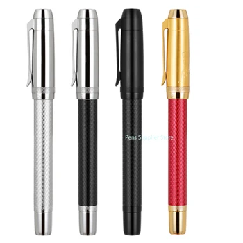 Jinhao 92 Металлическая перьевая ручка EF / F / M / изогнутый наконечник с конвертером, роскошная подарочная чернильная ручка для письма