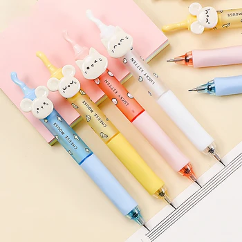 Kawaii Cat Mouse Механические карандаши Симпатичные 0,5 0,7 мм Автоматические ручки для студентов Корейские канцелярские школьные канцелярские принадлежности