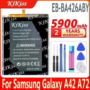 KiKiss EB-BA426ABY EBBA426ABY 5900 мАч Аккумулятор для Samsung Galaxy A42 A72 Сменный аккумулятор телефона с бесплатными инструментами