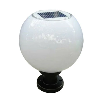 LED 200 мм Солнечная настенная лампа на столбе На открытом воздухе Круглый шар Круглый светильник Дорожка