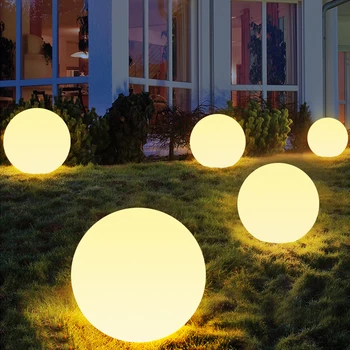 LED Ball Light Многоцветные перезаряжаемые ночники Водонепроницаемая лампа настроения с регулируемой яркостью с пультом дистанционного управления для домашнего сада Рождественский декор