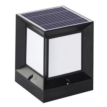 LED Солнечная Колонна Фара Солнечная Батарея Столб Лампа Открытый Водонепроницаемый Настенный Светильник Для Внутреннего Ландшафтного Сада