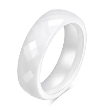 LETAPI Модный черно-белый цвет Ромбический цвет Керамика Кольца Ювелирные изделия Классические обручальные кольца для женщин