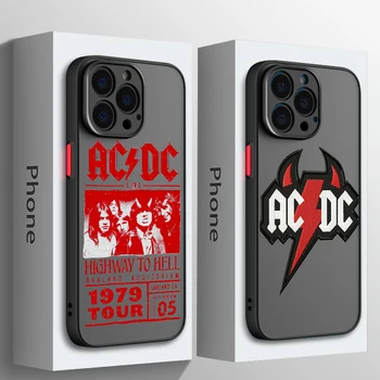 Music acdc Cool Для Apple iPhone 15 14 13 12 11 mini Pro Max 8 7 6S 6 XR X XS Plus Матовый полупрозрачный чехол для телефона