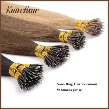 Nano Ring Micro Bead Loop Удлинение человеческих волос 100% настоящие волосы Remy Натуральные машины Сделано прямыми кератиновыми капсулами Microring Hair