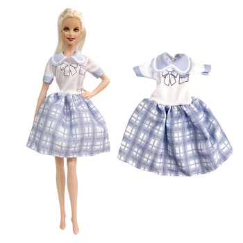 NEW 1 шт. Модное платье для 1/6 куклы Наряд Симпатичная униформа Вечеринка Синяя юбка Одежда для Барби Кукла Аксессуары Детские игрушки