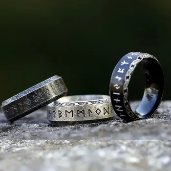 NEW мужские кольца из нержавеющей стали 316L винтаж викинг руна кольцо амулет кольцо для подростков мода ювелирные изделия подарки бесплатная доставка