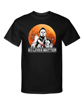 No Lives Matter Майкл Майерс Хэллоуин Хоррор Убийца Графическая футболка с длинными рукавами