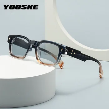 Oulylan Винтажные квадратные солнцезащитные очки Женские модные бренды Дизайн Градиентные оттенки UV400 Мужские трендовые заклепки Панк Солнцезащитные очки