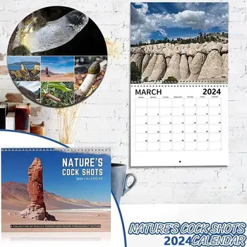 Paper Nature's Dicks Calendar Планирование времени Новогодние подарки 2024 Настенный календарь Подвесной календарь Забавный календарь Домашний декор