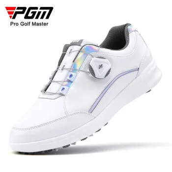 PGM Новая обувь для гольфа Женская водонепроницаемая обувь Super Fiber Colorful Anti Sideslip Swirl Sneakers
