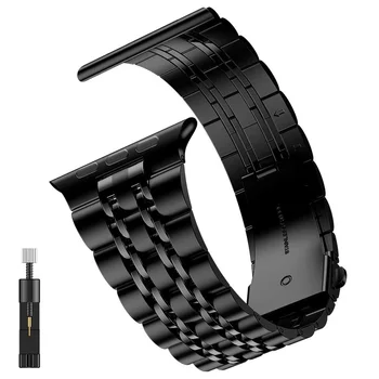 pulseira для apple watch 6 se band 44 мм 40 мм браслет из нержавеющей стали для iwatch se 6 5 4 3 42 мм ремешок 38 мм Модернизированные ремешки синий
