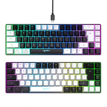 RGB Light Мембранная клавиатура Эргономичные игровые механические клавиатуры Подключение USB TypeC для различных устройств