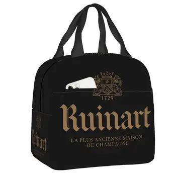 Ruinarts Champagne Термоизолированная сумка для ланча Женская портативная сумка для обеда на открытом воздухе для хранения продуктов питания Bento