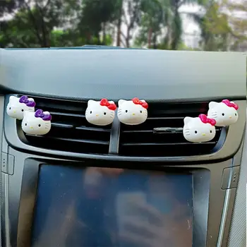 Sanrio Kawaii Hello Kitty Автомобильный освежитель Воздуховод Украшение Парфюм Ароматерапия Украшения Мультфильм Автомобильные аксессуары