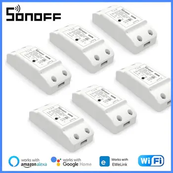 SONOFF Basic R2 Smart Wifi Wall Switch Беспроводной пульт дистанционного управления Модули умного дома Управление приложением через Ewelink Alexa Google Home