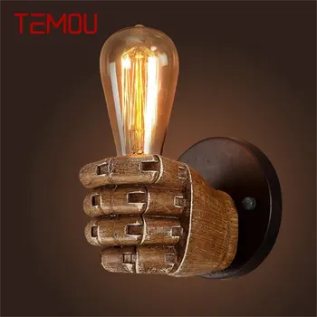 TEMOU Промышленный классический настенный светильник Внутренний креативный ретро светильники Лофт Дизайн Бра Светодиодный декоративный