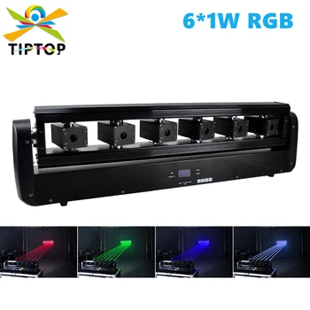 TIPTOP 6x1W RGB 3IN1 Цветная движущаяся головка Лазерный свет DMX Управление 11/26/38 каналов Индивидуальное управление лазерной головкой TP-E39RGB
