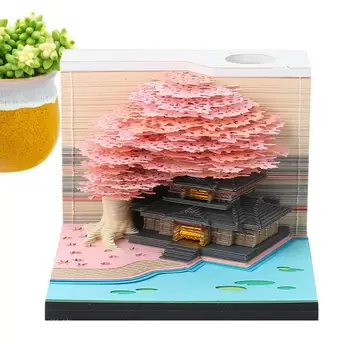 Tree House 3D Memo Book 3D Calendar 2024 3D Memo Pad Блок Заметки Офисы Бумажные заметки Рождественский подарок на день рождения