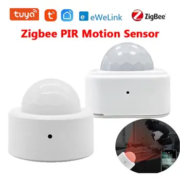 Tuya/eWelink Zigbee PIR Датчик движения Умный детектор движения человеческого тела Мини Инфракрасный детектор Домашняя безопасность для умной жизни