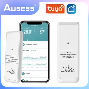 Tuya Smart Датчик влажности наружного воздуха -20 °C-70 °C Диапазон обнаружения Мобильное приложение Поддержка удаленного мониторинга Шлюз Bluetooth