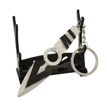Valorant Weapon Брелок для ключей JETT Kunai 9 см Модель Нож разбойника Сплав Металлический брелок для ключей Игра Самурайский меч llaveros Подарки