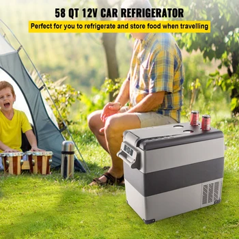 VEVOR Автомобильный холодильник Мини-холодильник 20 л 22 л 35 л 45 л 55 л Морозильная камера Портативный компрессорный охладитель 12/24 В постоянного тока 110-240 В Холодильник для кемпинга