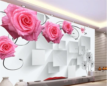 WELLYU 3D фреска на заказ романтическая гостиная 3D розы ТВ фон обои стены обои для дома обои для стен 3 d3D