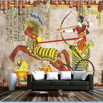 wellyu papel de parede para quarto Обои на заказ Древнеегипетская классическая колесница ресторан настенная плитка ТВ настенные обои