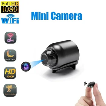 Wifi 1080P Мини-камера Беспроводное наблюдение Безопасность Ночное видение Обнаружение движения Видеокамера 60 ° Широкоугольная радионяня IP-камера