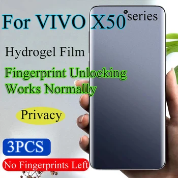 X50Pro+ Мягкая защитная пленка для экрана VIVO X50 Pro Privacy Hydrogel Film X50 ProPlus Разблокировка отпечатков пальцев работает нормально