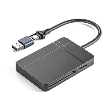 Y1UB 4-в-1 USB3.0-SDTFMSCF Кардридер, адаптер для карт быстрого одновременного чтения