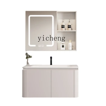 YY Интегрированная керамическая раковина Ванная комната Стол Раковина Раковина Умный зеркальный шкаф